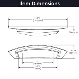Velocity Collection Cup Pull 3'' & 3-3/4'' cc Flat Ultra Brass Finish HH74642-FUB