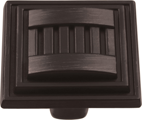 Sydney Collection Knob 1-5/16'' Square Vintage Bronze Finish HH74670-VB