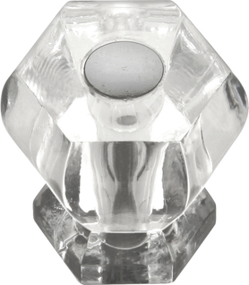 Crystal Palace Collection Knob 1-3/16'' Diameter Crysacrylic with Polished Nickel Finish HH74688-CA14