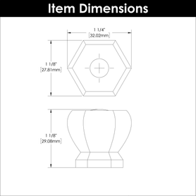 Crystal Palace Collection Knob 1-3/16'' Diameter Crysacrylic with Polished Nickel Finish HH74688-CA14