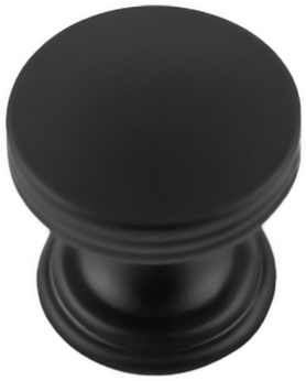 American Diner Collection Knob 1'' Diameter Matte Black Finish P2140-MB