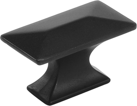 Bungalow Collection Knob 1-3/4'' x 15/16'' Matte Black Finish P2151-MB