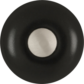 Tranquility Collection Knob 1-1/4'' Diameter Satin Nickel with Black Finish P222-SNB