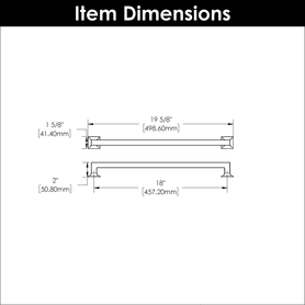 Studio Collection Appliance Pull 18'' cc Oil-Rubbed Bronze Highlighted Finish P2279-OBH