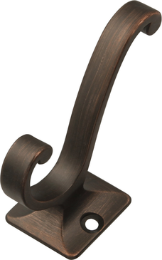 Catania Collection Coat Hook Double 3/4'' cc Refined Bronze Finish P25024-RB