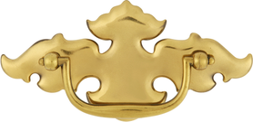 Manor House Collection Backplate Pull 3'' cc Lancaster Hand Polished Finish P252-LP