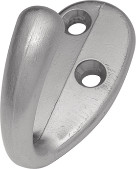 Hooks Collection Utility Hook Single 5/16'' cc Satin Silver Cloud Finish P27100-SC