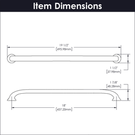 Zephyr Collection Appliance Pull 18'' cc Veneti Bronze Finish P3008-VBZ
