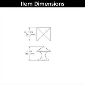 Studio Collection Knob 1-1/4'' Square Oil-Rubbed Bronze Highlighted Finish P3015-OBH