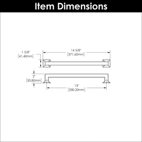 Studio Collection Appliance Pull 13'' cc Satin Nickel Finish P3016-SN