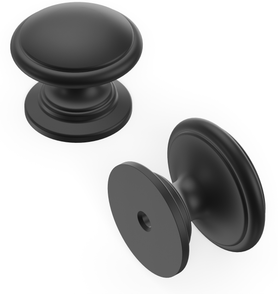 Williamsburg Collection Knob 1-1/4'' Diameter Matte Black Finish P3053-MB