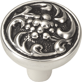 Altair Collection Knob 1-1/4'' Diameter Satin Antique Silver Finish P3094-SAS