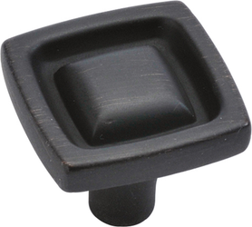 Burke Collection Knob 1'' Square Vintage Bronze Finish P3570-VB