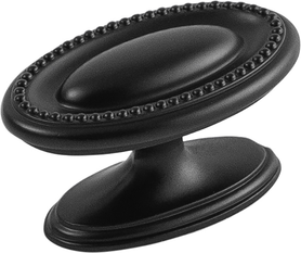 Altair Collection Knob 1-3/4'' x 1-1/8'' Matte Black Finish P3600-MB