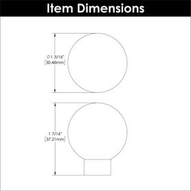 Crystal Palace Collection Knob 1-3/16'' Diameter Lucite Finish P705-LU