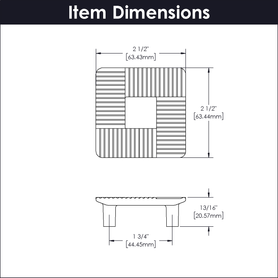 Bijou Omni Collection Pull 1-3/4'' cc Matte Black Finish B049825-MB