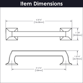 Studio II Collection Pull 5-1/16'' cc Satin Nickel Finish B055552-SN