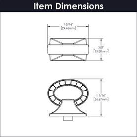 Bijou Astoria Collection Mock Key 1-1/8'' x 5/8'' Brushed Golden Brass Finish B056379-BGB