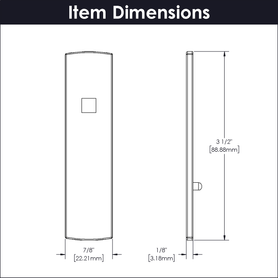 Bijou Astoria Collection Backplate 3-1/2'' x 7/8'' Brushed Golden Brass Finish B056380-BGB