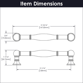 Fuller Collection Pull 5-1/16'' cc Matte Black Finish B075060-MB