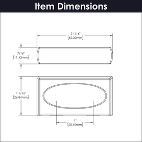 Ingot Collection Pull 1'' cc Chrome Finish B075529-CH