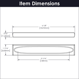 Ingot Collection Pull 5-1/16'' cc Satin Nickel Finish B075530-SN