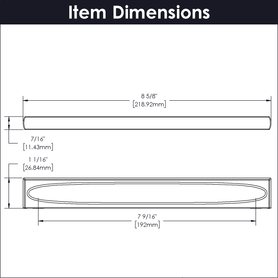 Ingot Collection Pull 7-9/16'' cc Matte Black Finish B075531-MB