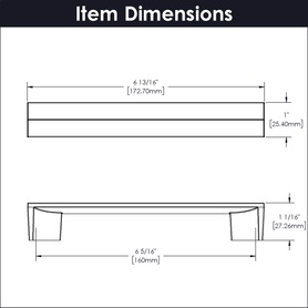 Avenue Collection Pull 6-5/16'' cc Polished Nickel Finish B076091-14