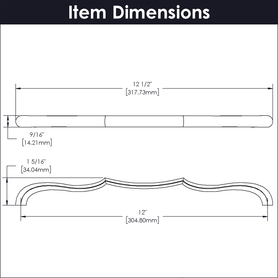 Trellis Collection Pull 12'' cc Matte Black Finish B076145-MB
