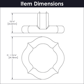 Trellis Collection Pendant Pull 2'' diam Polished Nickel Finish B076180-14