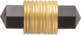 Chrysalis Collection Pull 3-3/4'' cc Brushed Golden Brass with Frosted Glass Finish B076306GF-BGB