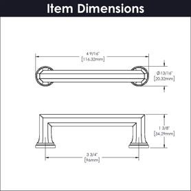 Facette Collection Pull 3-3/4'' cc Champagne Bronze Finish B076541-CBZ