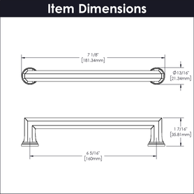 Facette Collection Pull 6-5/16'' cc Champagne Bronze Finish B076542-CBZ