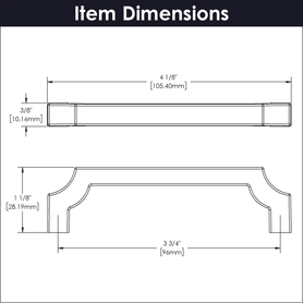 Monarch Collection Pull 3-3/4'' cc Satin Nickel Finish B076641-SN