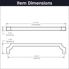 Monarch Collection Pull 6-5/16'' cc Champagne Bronze Finish B076643-CBZ