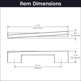 Flex Collection Pull 5-1/16'' cc Polished Nickel Finish B076720-14