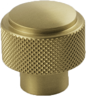 Verge Collection Knob 1-3/16'' diam Brushed Golden Brass Finish B076865-BGB