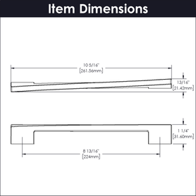 Flex Collection Pull 8-13/16'' cc Polished Nickel Finish B077024-14