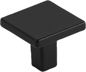 Emerge Collection Knob 1-5/16'' Square Matte Black Finish B077034-MB