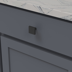 Emerge Collection Knob 1-5/16'' Square Matte Black Finish B077034-MB