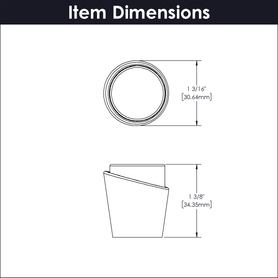 Firenze Collection Knob 1-1/4'' diam White Marble with Polished Nickel Finish B077038MW-14