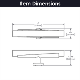 Firenze Collection T-Knob 5'' x 1'' White Marble with Champagne Bronze Finish B077044MW-CBZ
