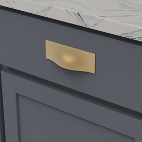 Emerge Collection Cup Pull 3-3/4'' cc Brushed Golden Brass Finish B077047-BGB