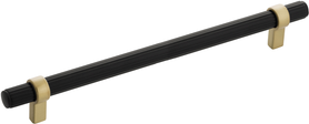 Sinclaire Collection Pull 8-13/16'' cc Matte Black & Brushed Golden Brass Finish B077053-MBBGB