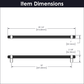 Sinclaire Collection Appliance Pull 18'' cc Matte Black Finish B077288-MB