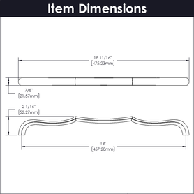 Trellis Collection Appliance Pull 18'' cc Polished Nickel Finish B077290-14
