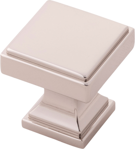 Brownstone Collection Knob 1-1/8'' Square Polished Nickel Finish B077458-14