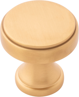 Brownstone Collection Knob 1-1/4'' diam Brushed Golden Brass Finish B077459-BGB
