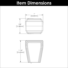 Belleclaire Collection Knob 1'' x 7/8'' Brushed Golden Brass Finish B077493-BGB