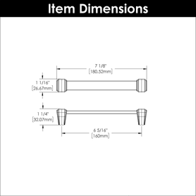 Belleclaire Collection Pull 6-5/16'' cc Crysacrylic with Satin Nickel Finish B077505-SN